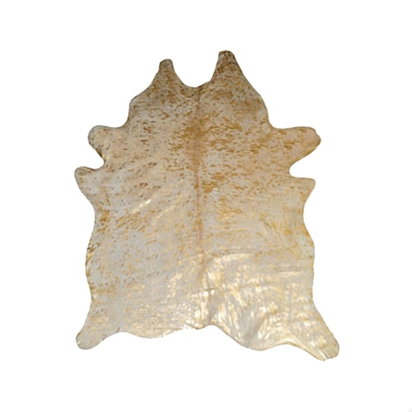 Homeroots 0.25 X 6 X 7 In. Scotland Cowhide Rug Natural & Gold 293171 - main